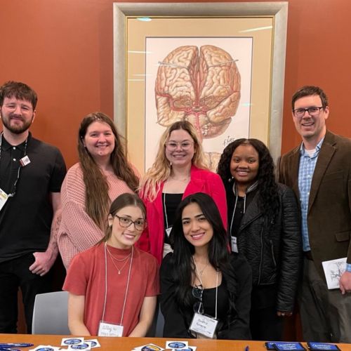 Neuroscience students at NEURON conference