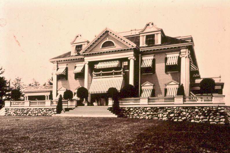 A black and white photo of Morrison House