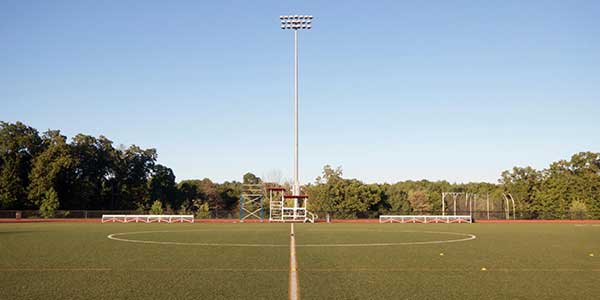 A photo of the Regis College athletic fields