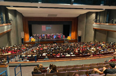 Convocation 2021 in the Casey Theatre, Fine Arts Center