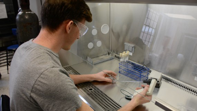 Photo of a man working in a laboratory