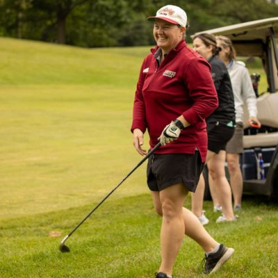 Golfer at the 24th Annual Regis Athletics Golf Tournament