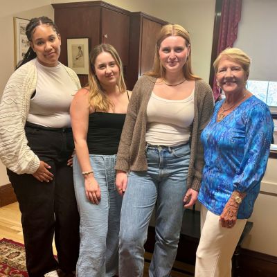 President Hays with Nursing Students from Germany