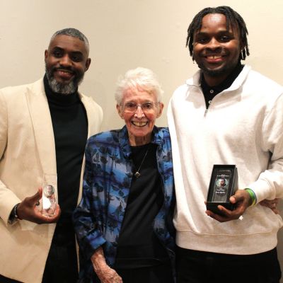 MLK Legacy Awards honorees Jeff Joseph, S. Zita Fleming, CSJ, and Eddie Djatcha