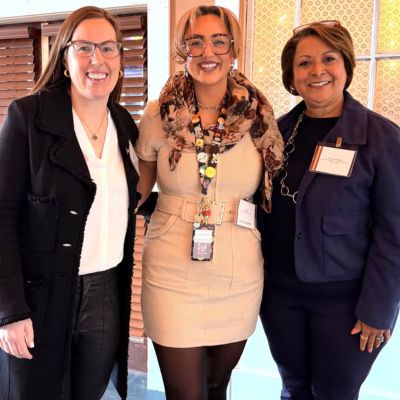 Lauren Bent, Ceara Yourell and Priscilla Boerger at EdD conference