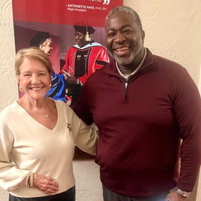 President Hays and Conway Campbell at EdD Lunch