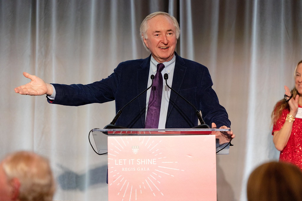 Dr. Jim O’Connell speaking at a lectern