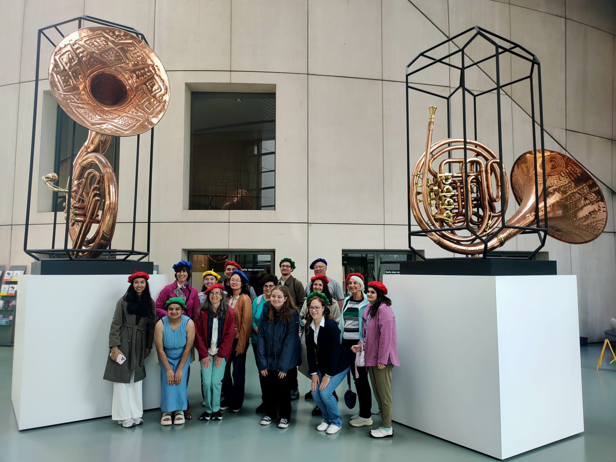Students at La Musée de la Musique in Paris.  