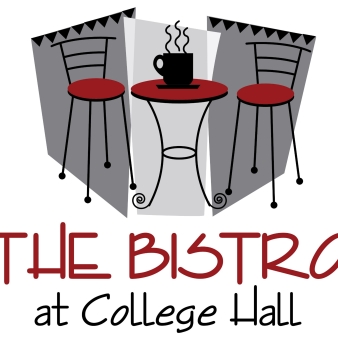drawing of table and chairs with The Bistro label