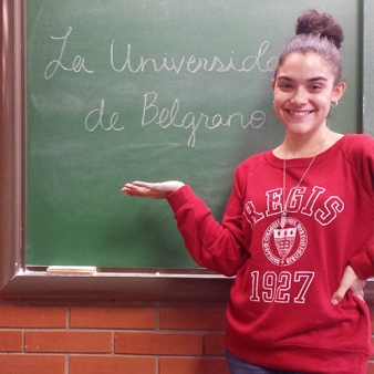 Regis College humanities student in Buenos Aires